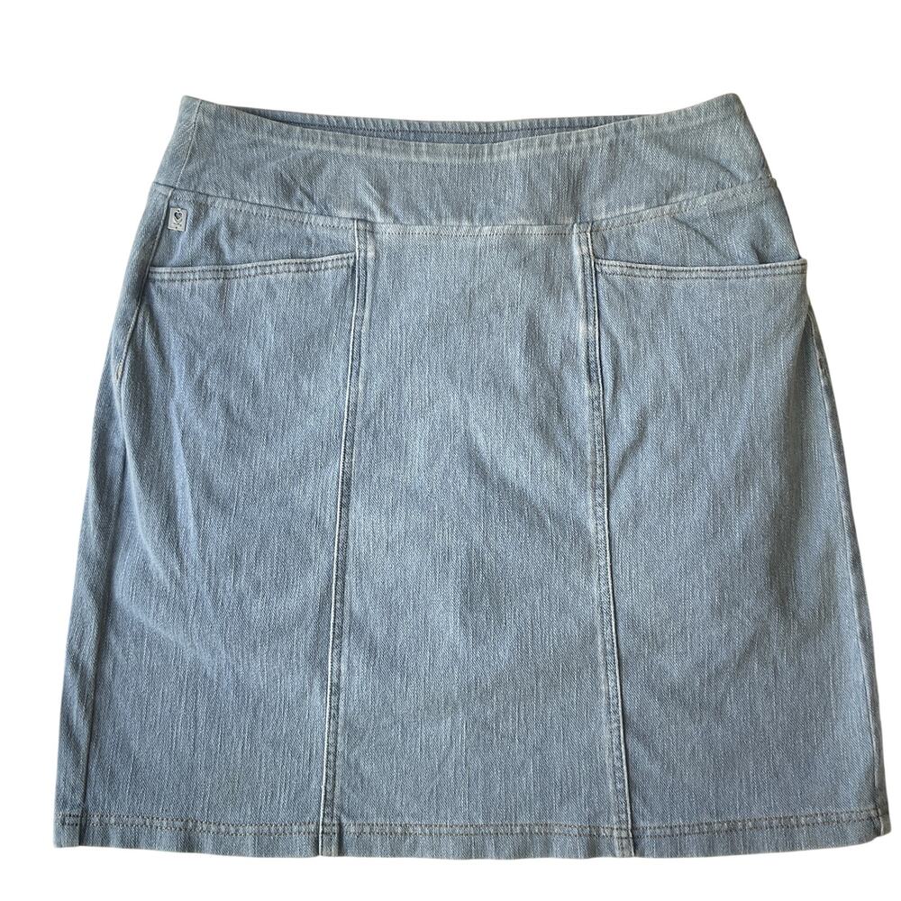 Belle By Kim Gravel Women Skorts 14 Light Blue Believe In Your Own Beauty 5.5”